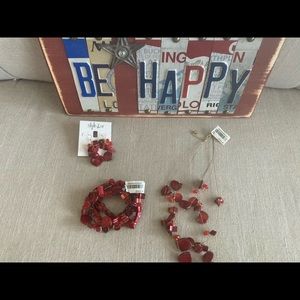 Red Macy’s necklace,bracelet & earring set. New